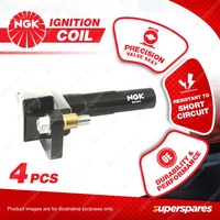 4 x NGK Ignition Coils for Subaru Forester SH Impreza GH GR GE WXR WRX 4Cyl 16V
