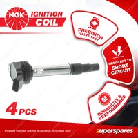 4 x NGK Ignition Coils for Toyota Corolla ZRE 152 172 212 ZWE186 Rav4 ZSA42 I4