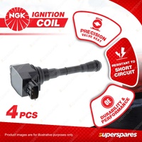 4 x NGK Ignition Coils for Nissan X-Trail T32 Juke F15 Pulsar C12 Qashqai Serena