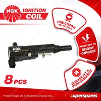 8 x NGK Ignition Coils for Jeep Commander XH Grand Cherokee WH 4.7L 3Y5 XY V8
