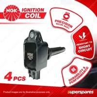 4 x NGK Ignition Coils for Mazda Axela BL BM CX-3 DK CX-30 DM CX-5 KE KF CX-9 TC