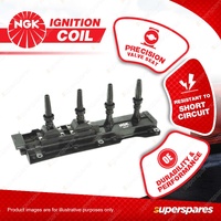 NGK Ignition Coil for Peugeot 306 N5 406 D8 1.8L 2.0L 4Cyl DOHC MPFI 16V 96-00