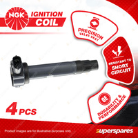 4 x NGK Ignition Coils for Mitsubishi Lancer CF ES 2.0L 4B11 4Cyl 16V DOHC VVT