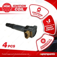 4 x NGK Ignition Coils for Suzuki Grand Vitara JT LY Kizashi S-Cross Swift SX4