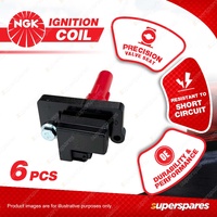6 x NGK Ignition Coils for Subaru Liberty BM BN Outback BR BS Tribeca WX 3.6L F6