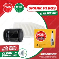 NGK Standard Spark Plugs & NTK Air Oil Filter for Toyota Estima Tarago ACR30R