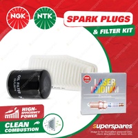 Iridium Spark Plugs+Air Oil Filter for Toyota Rav 4 ACA20R ACA21R 22R 23R Tarago