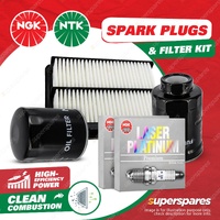 NGK Platinum Spark Plugs & NTK Filter Kit for Holden Monaro Statesman WH Petrol