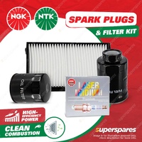 NGK Iridium Spark Plugs & NTK Filter Service Kit for Mazda 3 BK 2.0L LFDE 06-09