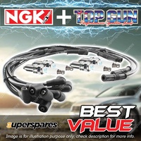 NGK Ignition Spark Plug Leads Wires Kit for Mitsubishi Triton MK 4Cyl 96-06