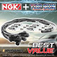 NGK Ignition Spark Plug Leads Wires Kit for Ford Falcon AUII LPG 6Cyl 00-00