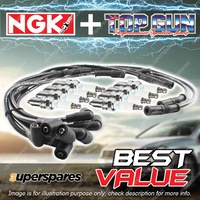 NGK Ignition Spark Plug Leads Wires Kit for Ford Fairmont XY 4.9L V8 70-72