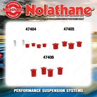 Nolathane Spring eye & shackle bush kit for NISSAN NAVARA D40 6CYL 2WD 2005-2015