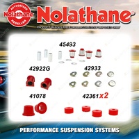 Front Nolathane Suspension Bush Kit for FORD COURIER PE PF PG 4CYL 4WD 1999-2004