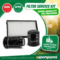 NTK Oil Fuel Cabin Filter Service Kit for Toyota Prado KZJ120R 3.0L 1KZTE
