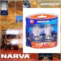 Narva H7 Halogen Headlight Globes 12 Volt 55W Plus 100 Longer Life Px26D