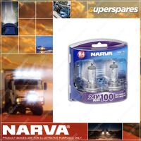 Narva Brand H4 Performance Globes 24V 75/70W Headlight Globes Blister Pack 2