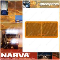 Narva Amber Retro Reflector 94mmx44mm with Self Adhesive Blister Pack 2