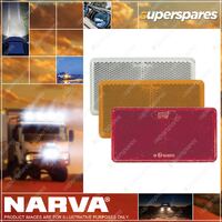 Narva Retro Reflector 105mmx55mm Clear Self Adhesive 84060Bl Blister Pack 2