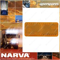 Narva Amber Retro Retro Reflector 70X28mm With Self Adhesive 84036 Pack 2