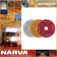 Narva Red Retro Reflector 60mm Dia With Central Fixing Hole 84012BL Pack 2