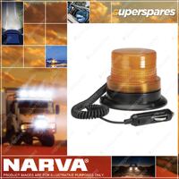 Narva Flash Strobe Light Amber Magnetic Base Cigarette Lighter Plug 85339A