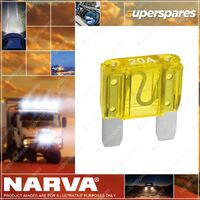 Narva Brand Auto Maxi Blade Fuses 20 Amp YELLOW - Blister pack of 1