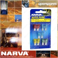 Narva Standard ATS Blade Fuses 3 Amp Purple Auto Electrical - Blister pack of 5