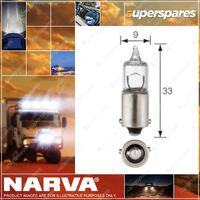 Narva 12 Volt 6W H6W Miniature Halogen Globe Light Bulb - Box of 1