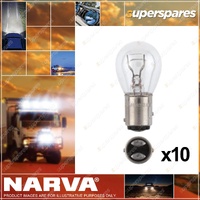 Narva Stop Tail & Indicator Globe 24/6W Bay15D Offset Pins S-25mm Box of 10