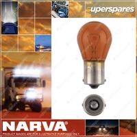 Narva Stop Tail And Indicator Globe Amber 21W Ba15S S-25mm 12V 47383 Box of 10