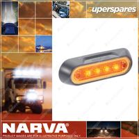 Narva LED Front End Amber Lamp With Grey Deflector Base 10-30 Volt 90822Bl