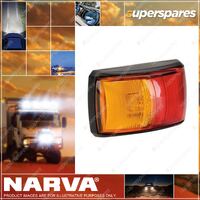 Narva LED Side Marker Lamp Red Amber With Black Deflector Base 10-33V 91402