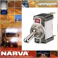 Narva Off / On Metal Toggle Switch With Off / On Tab - Push on Terminals