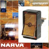 Narva Red Illuminated Off / On Rocker Switch with push on terminal