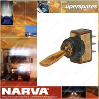 Narva Green Illuminated Off / On Toggle Switch - push on terminals
