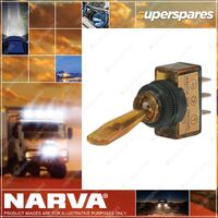 Narva Red Illuminated Off / On Toggle Switch - push on terminals 60053BL