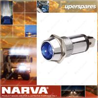 Narva 12 Volt Chrome Pilot Lamp With Blue Led 62093Bl Premium Quality