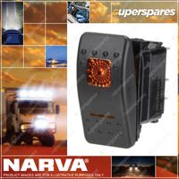 Narva Switch Rocker Illuminated On Off Green Blister Pack 63124BL