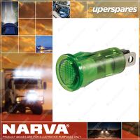 Narva 12 Volt Pilot Lamp Indicator Light With Green LED Blister Pack