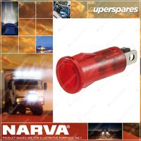 Narva 12V Pilot Lamp Indicator Light With Red LED Switch with push on terminals