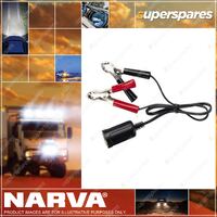 Narva Battery Clips With Extended Lead And Accessory Socket 81034Bl