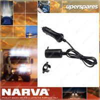 Narva Cigarette Lighter Plug With Extended Lead And Accessory Socket 81030Bl