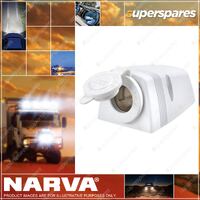 Narva White Heavy-Duty Surface Mount Accessory Socket 81025W Premium