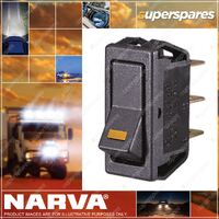 Narva Off/On Rocker Switch - push-fit design push on terminal With Blue LED