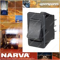 Narva On / On Rocker Switch with Push On Terminals - Blister Pack
