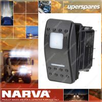 Narva LED Illuminated Sealed Rocker Switch - Red 12 24V Off On 63158Bl