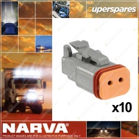 Narva 2 Way Male Waterproof Deutsch Connector Housing - Pack of 10