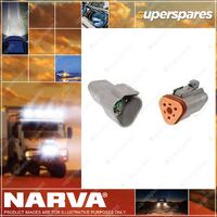 Narva 3 Way Waterproof Deutsch Connector Housing Kit - Male and Female