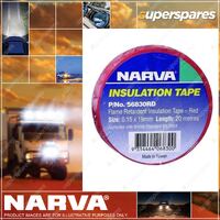 Narva Red 20 Meters PVC Flame Retardant Insulation Tape Matt Finish Red